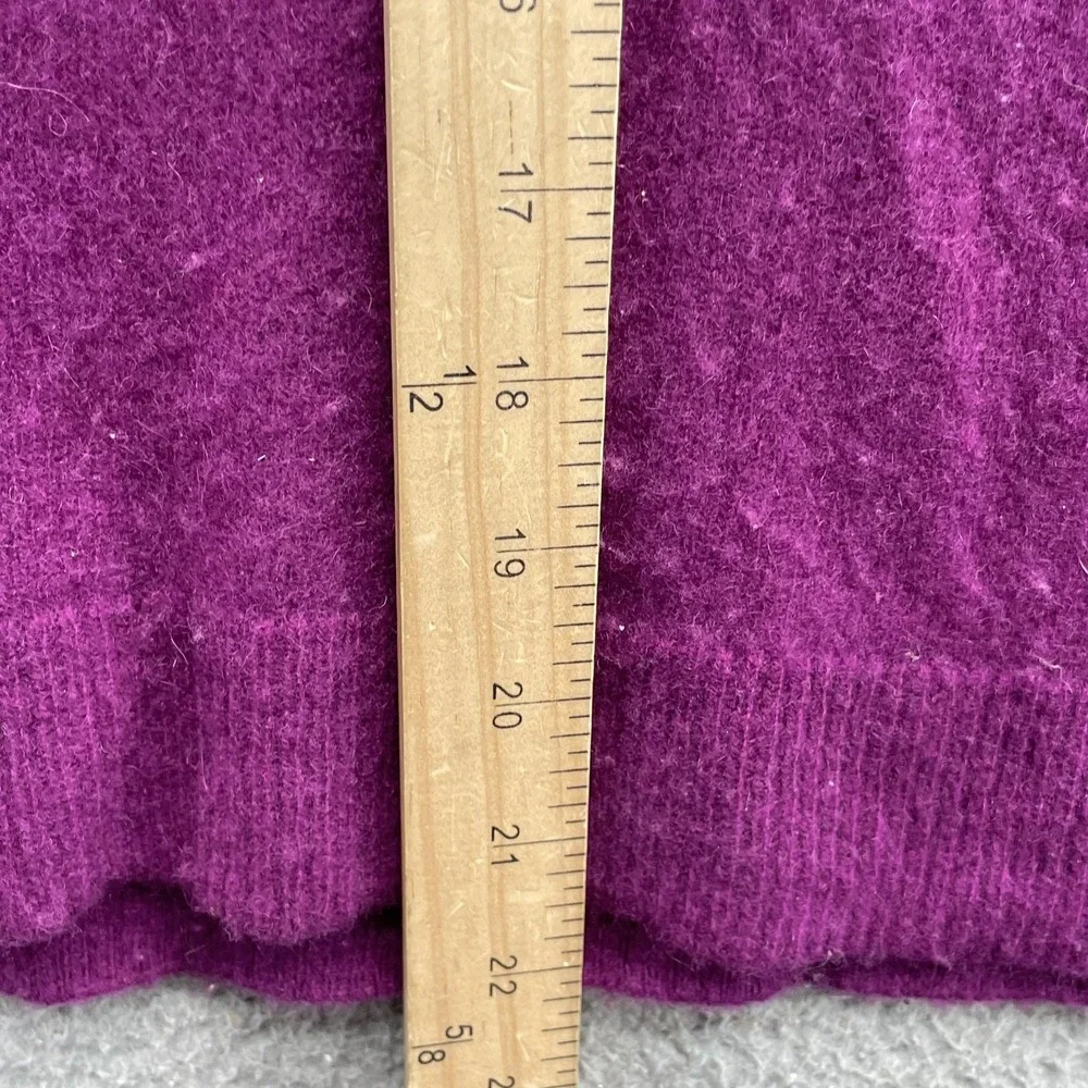100% Cashmere Sweater Women's Medium Purple Preppy Classic Academia‎ 90's Winter